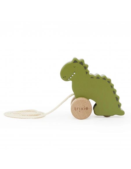 Petit jouet à tirer en bois Mr. Dino