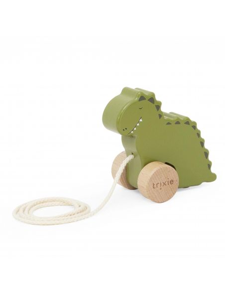 Petit jouet à tirer en bois Mr. Dino