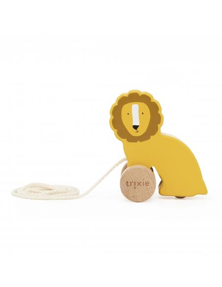Jouet à tirer en bois Mr. Lion - Le Monde Imaginaire