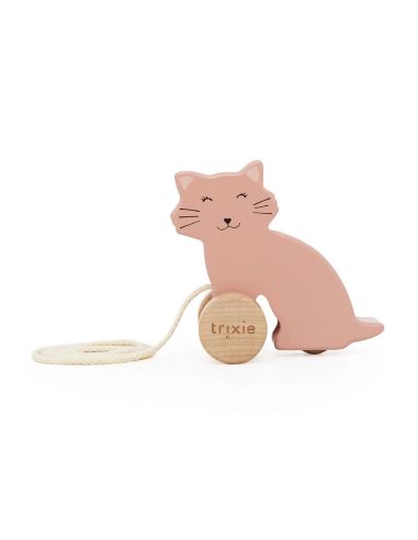 Jouet à tirer en bois Mrs. Cat - Le Monde Imaginaire