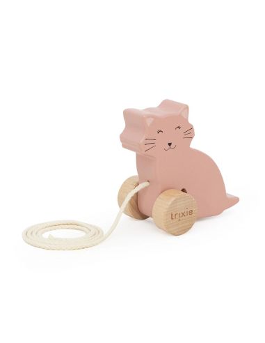 Jouet à tirer en bois Mrs. Cat - Le Monde Imaginaire