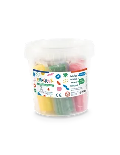 PATALEGE SEAU PAINS 7X80G Pâte à Modeler couleurs qui ne sèche pas - Patacréer