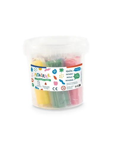PATALEGE SEAU PAINS 7X80G Pâte à Modeler couleurs qui ne sèche pas - Patacréer