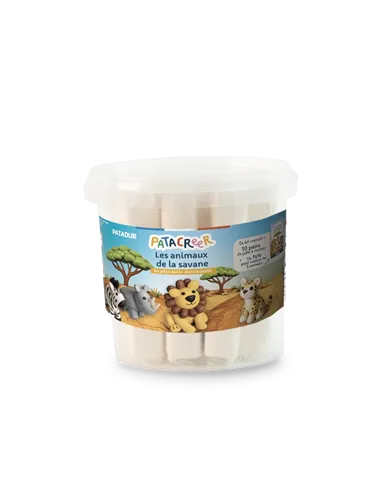 PATADUR SEAU LES ANIMAUX DE LA SAVANE 10X80G - Patacréer