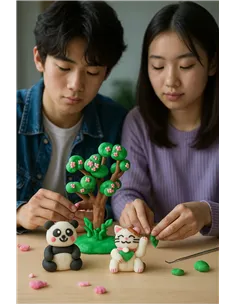 KIT MON JARDIN KAWAI en pâte à modeler - Patacréer 2
