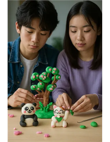 KIT MON JARDIN KAWAI en pâte à modeler - Patacréer