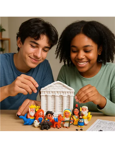 KIT MON ACROPOLE MANGA en pâte à modeler - Patacréer