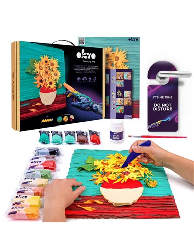 OKTO Art Sensoriel PEINTURE EN 3D: CHEF-D'OEUVRE - TOURNESOLS, Vincent Van Gogh