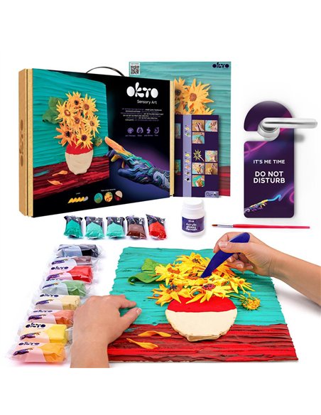 OKTO Art Sensoriel PEINTURE EN 3D: CHEF-D'OEUVRE - TOURNESOLS, Vincent Van Gogh