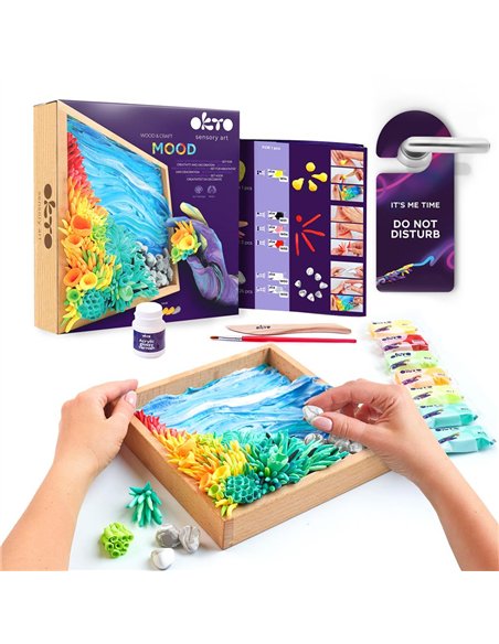 OKTO Art Sensoriel WOOD&CRAFT: MOOD - MER CALME 21x21cm