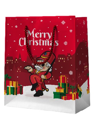 Sac cadeau XMAS LARGE casse noisette - itotal