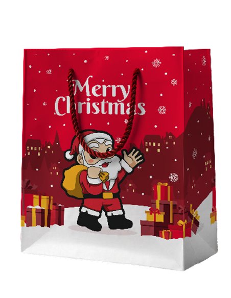 Sac cadeau XMAS MEDIUM père noël - itotal