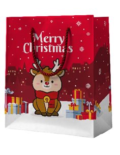 Sac cadeau XMAS SMALL renne de noël - itotal