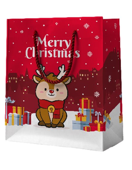 Sac cadeau XMAS SMALL renne de noël - itotal