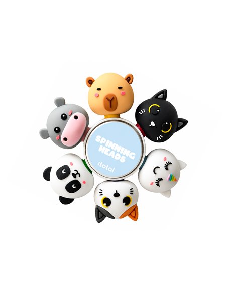 6 en 1 Surligneurs - Spinning animaux - Itotal