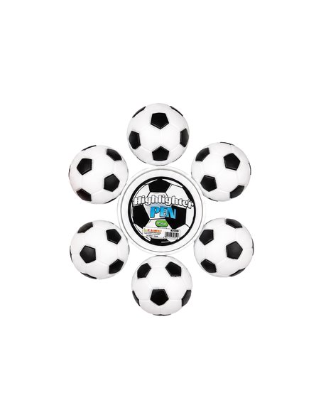 6 en 1 Surligneurs - Spinning FOOTBALL - Itotal