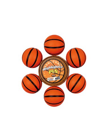 6 en 1 Surligneurs - Spinning BASKETBALL - Itotal