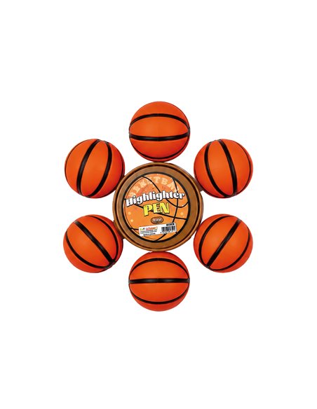 6 en 1 Surligneurs - Spinning BASKETBALL - Itotal