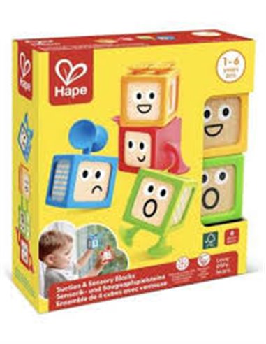 Ensemble de 4 cubes avec ventouse - Hape
