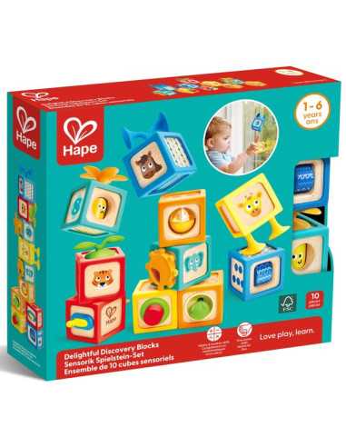 Ensemble de 10 cubes sensoriels - Hape