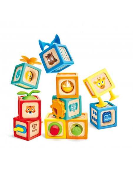 Ensemble de 10 cubes sensoriels - Hape