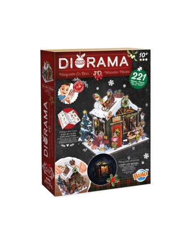 Diorama Noël - Chalet du Père Noël - Buki
