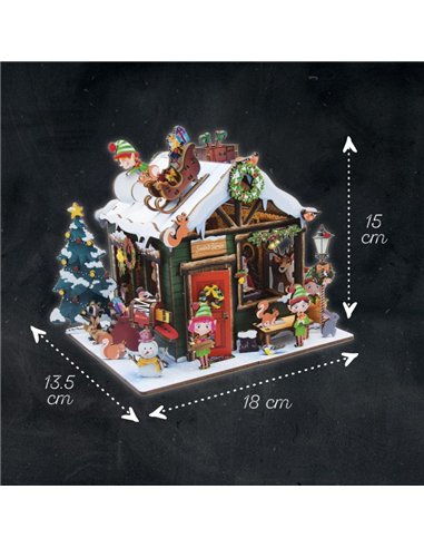 Diorama Noël - Chalet du Père Noël - Buki