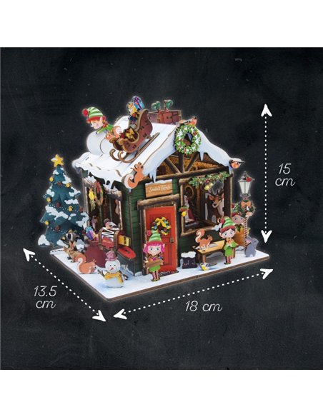 Diorama Noël - Chalet du Père Noël - Buki