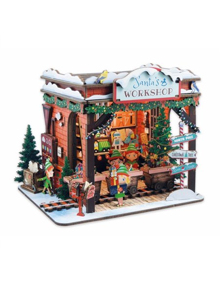 Diorama Noël - Atelier des lutins - Buki