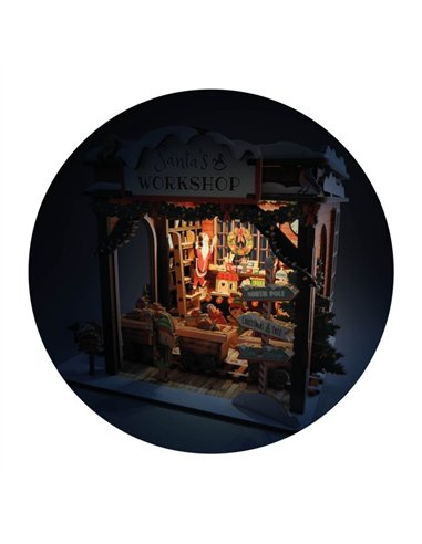 Diorama Noël - Atelier des lutins - Buki