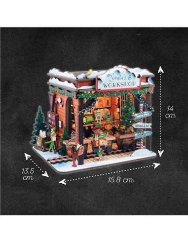 Diorama Noël - Atelier des lutins - Buki