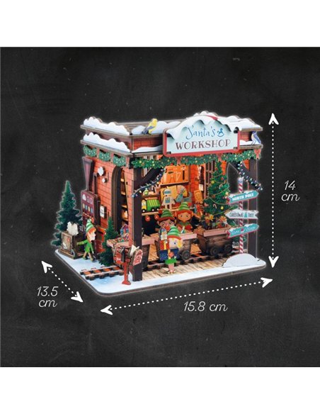 Diorama Noël - Atelier des lutins - Buki