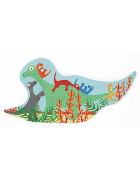 Contour puzzle dino