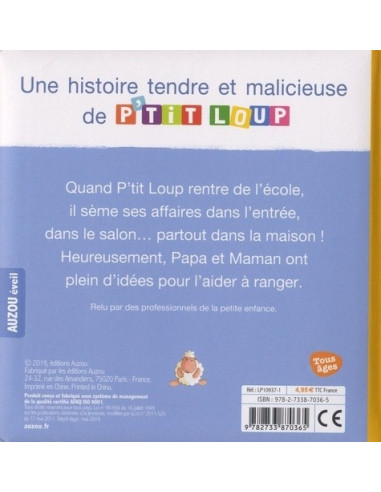 P'tit loup ne veut pas ranger