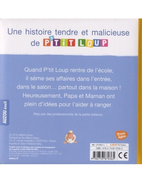 P'tit loup ne veut pas ranger