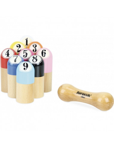 Jurassik' jeu de 9 quilles