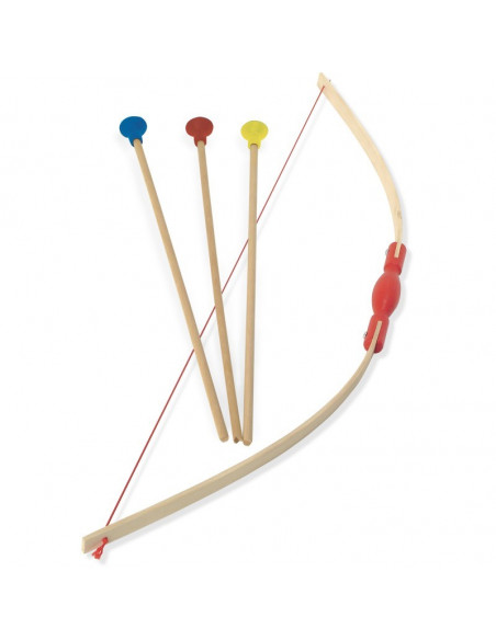 Arc démonté + 3 flèches en boîte cible