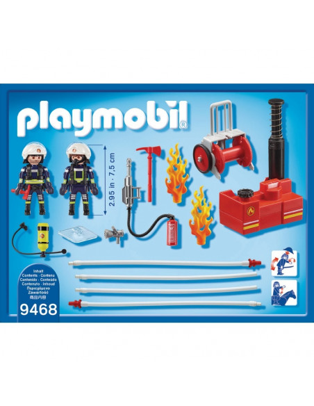Pompier + matériel d'incendie
