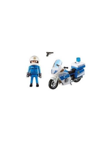Moto policier avec gyrophare