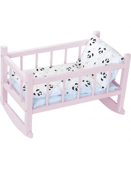 Lit bercelonette rose avec motif panda