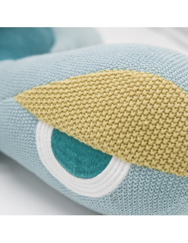 Coussin tortue grand bleue