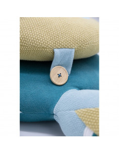 Coussin tortue grand bleue 2