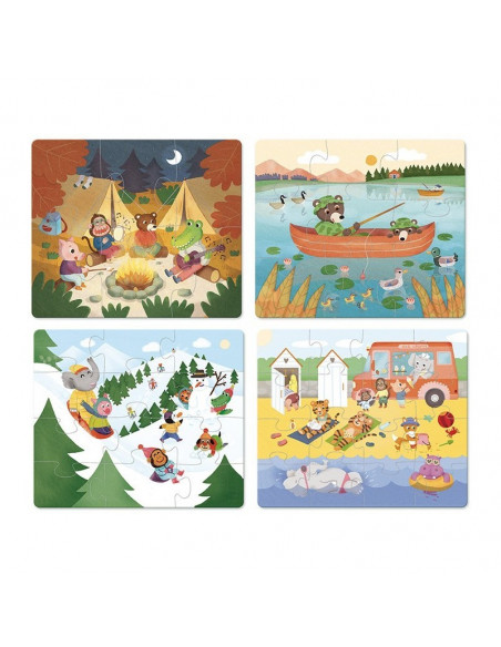 Acheter 4 Puzzles évolutifs vacances Vilac